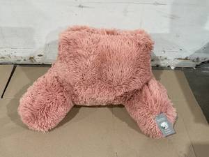 lot 211 image: Klear Vu Shaggy Bed Rest Back Support Pillow - Apricot Sherbert