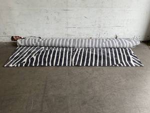 lot 113 image: Momeni Xander Black & White Abstract Zebra Stripe Polyester Blend Area Rug
