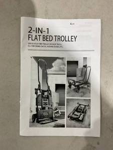 lot 307 image: 2-IN-1 Flat Bed Trolley
