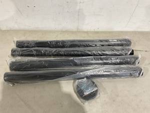 lot 310 image: LOT OF 4 - QLLY 28 inch Adjustable Metal Desk Legs, (Black)