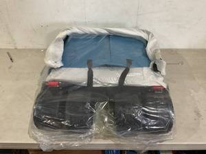 lot 312 image: Napfox Collapsible Heavy Duty Folding Wagon Cart with Removable Canopy - Blue