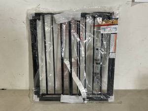 lot 318 image: Cumbor Durable Safety Child Gate with Easy Walk Thru Door - Black