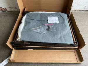 lot 115 image: Lucid High-Profile Foldable 9 Inch Steel King Box Spring Foundation with Center Support Bolts