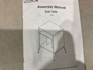lot 225 image: Soohow Side Table with Storage - White