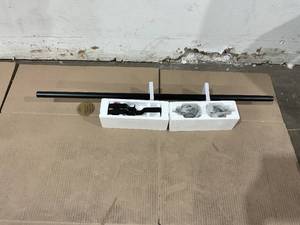 lot 231 image: KAMANINA 1 Inch Curtain Rod Single Drapery Rod with Twisted Cage Finials