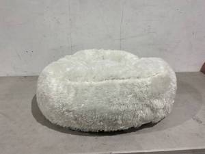 lot 342 image: Grey Round Donut Plush Pet Bed