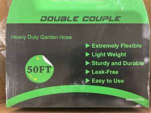 lot 345 image: Double Couple Heavy Duty Garden Hose 58 Super Flexible Water Hose with 10 Function Sprayer Nozzle 34 Solid Fittings