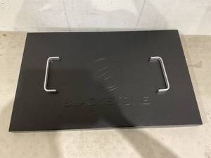 lot 349 image: Blackstone  28Outdoor Griddle Hard Top Lid Cover with Handle - Black