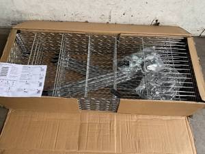 lot 129 image: BestOffice 6-Tier Chrome Wire Rolling Shelving Rack
