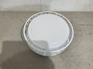 lot 360 image: VICNIE 14 inch LED White Round Semi Flush Mount Light Fixture