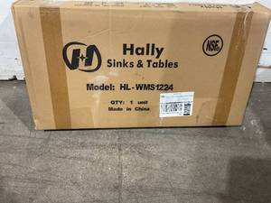 lot 236 image: Hally 12 x 24 inch Stainless Steel NSF Commercial Wall Mount Shelf