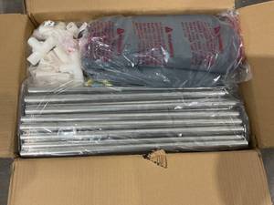 lot 239 image: TOHIFER 47 x 47 inch Grey Baby Playpen