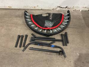 lot 244 image: KENSONE 40 Foldable Mini Trampoline with Adjustable Foam Handle