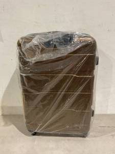lot 374 image: Coolife 28 inch Gold Expandable Rolling Suitcase