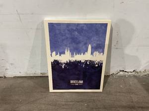 lot 272 image: Barcelona Spain Skyline Canvas Print