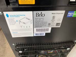 lot 13 image: Brio Self-Cleaning Bottom Load Water Cooler Dispenser for 3 & 5 Gallon Bottles - Silver Stainless Steel