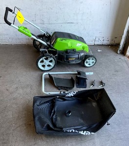 lot 31 image: Greenworks 13 Amp 21-inch Corded Electric Walk-Behind Push Lawn Mower
