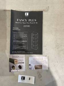 lot 400 image: FENLO Fancy Plus 64 inch Floor Lamp White Display Shelves