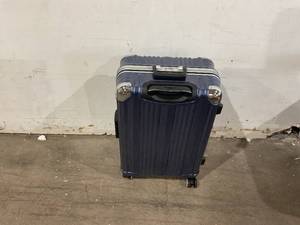 lot 287 image: Coolife 24 inch Navy Blue Aluminium Frame Rolling Suitcase