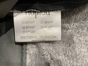 lot 288 image: Set of 2 Black Cushions with Grey Plush Covers