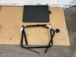 lot 297 image: Table Mate II Black Folding TV Tray Table and Cup Holder