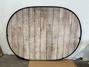 lot 298 image: Katebackdrop Foldable Light Brown Wood Grain Double Sided 2-in-1 Background