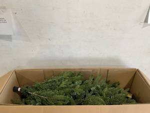 lot 156 image: Evergreen Classics 6.5 ft Pre-Lit Colorado Spruce Artificial Christmas Tree, Warm White LED Lights