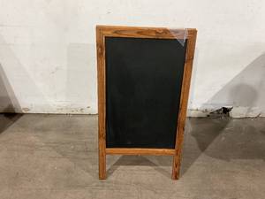 lot 409 image: Ilyapa Magnetic Sidewalk Wooden A-Frame Chalkboard Sign with Eraser & Chalk