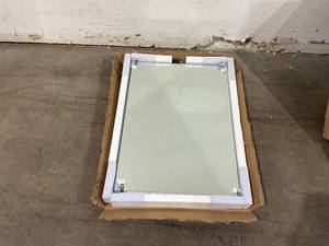 lot 411 image: KEONJINN 27.5 x 19.5 LED Bathroom Mirror - USED