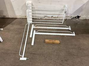 lot 414 image: Regalo Easy Step 36 inch Extra Tall Walk Thru White Baby Gate