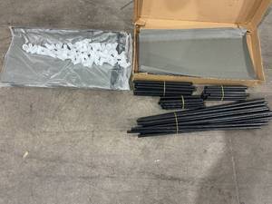 lot 424 image: UDEAR Grey 9-Tier Shoe Rack with Dustproof Cover