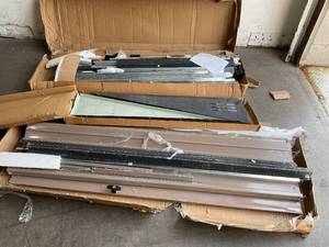 lot 65 image: 8 x 6 ft  Brown Metal Storage Shed