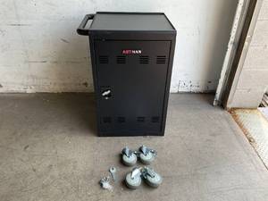 lot 66 image: ARTMAN Mobile Charging Cart with Key Lock and Cord Organizer