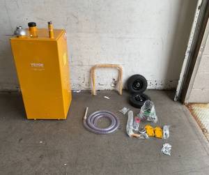 lot 80 image: VEVOR 30 Gallon Portable Fuel n Storage Tank - Yellow