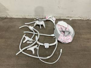 lot 436 image: Ingenuity SimpleComfort Lightweight Compact 6-Speed Multi-Direction Baby Swing - Cassidy PinkGreyWhite