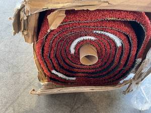 lot 99 image: ZivPlay Red Regulation Size 12 x 6 ft Baseball Turf Hitting Mat
