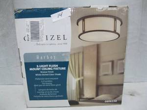 lot 14 image: Harbor 2 Light flush mount ceiling fixture