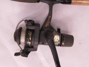 lot 22 image: Rod & Reel Shimano 100q with Shakespeare Prographite