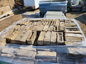 lot 74 image: Lot of (2 Pallets) Shmeared Bricks 320-sq.ft.