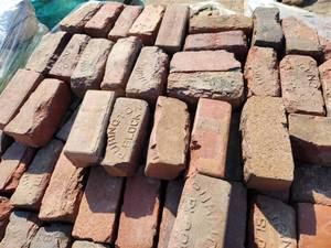 lot 80 image: Lot of (5 Pallets) Reclaimed Purington Red Brick Paver 425-sq.ft.