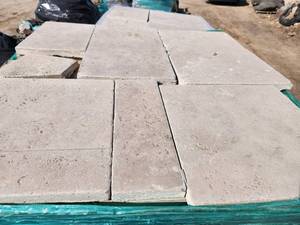 lot 83 image: Lot of (4 Pallets) Travertine Pavers700-sq.ft.