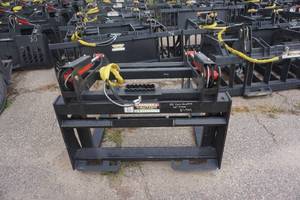 Brand New Made In America Universal Mount Bobcat Skid Loader Skid Steer Heavy Duty Pallet Fork Grapple Attachment