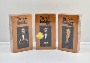 lot 23 image: Godfather Triology Box Set, Part I-III VHS Tapes with Final Directors Cut