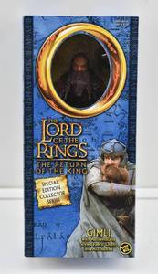 lot 63 image: LOTR Return of the King Collector Series Gimli with Authentically Styled Fabric Outfit & Accessories Figure in Box