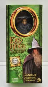 lot 54 image: LOTR Fellowship of the Ring Collector Series Gandalf with Authentically Styled Fabric Outfit & Accessories Figure in Box