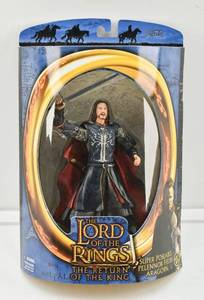 lot 38 image: LOTR Return of the King Super Poseable Pelennor Fields Aragorn Figure in Box