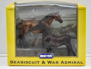 lot 87 image: Vintage Breyer Horse Seabiscuit & War Admiral No. 750333, Original Packaging