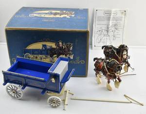 lot 93 image: Vintage Breyer Delivery Wagon with Clydesdale Team in Original Box