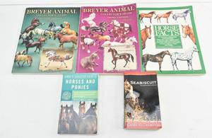 lot 128 image: 5 Horse Related Books, Seabiscuit, Breyer Collector Guides, Horse Facts, Etc.