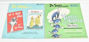 lot 126 image: 2 Dr. Seuss Dramatized Readings Set to Music Vinyl Recordings